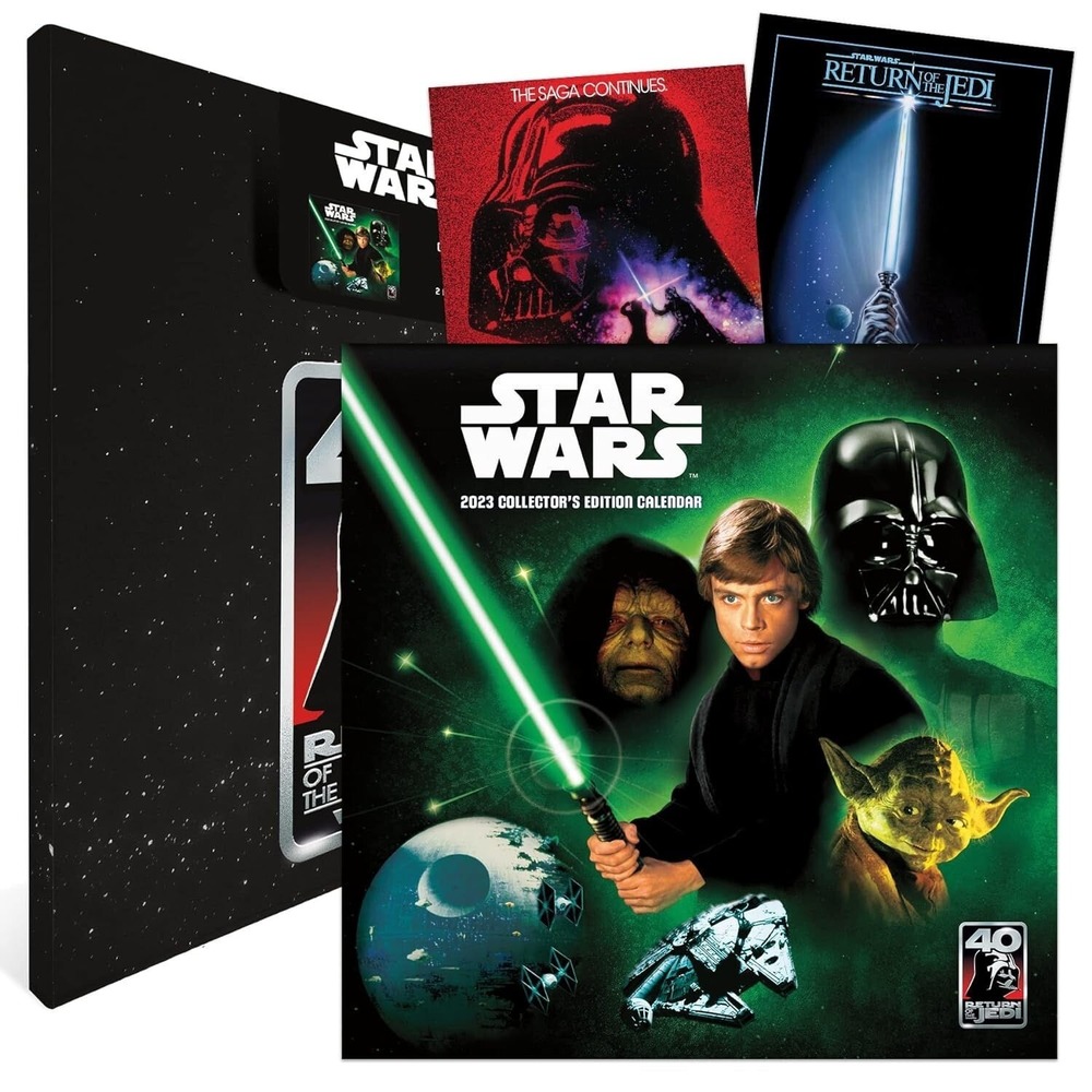 2023 Star Wars Saga Collector's Edition Wall Calendar w/ Bonus Posters - Sealed